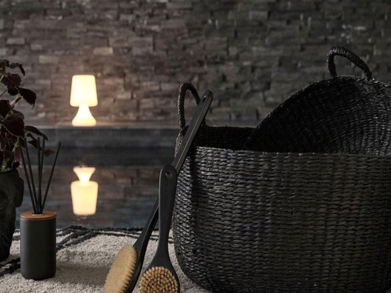 Καλάθια Σετ 2τμχ 10827 Black Villa Collection Seagrass