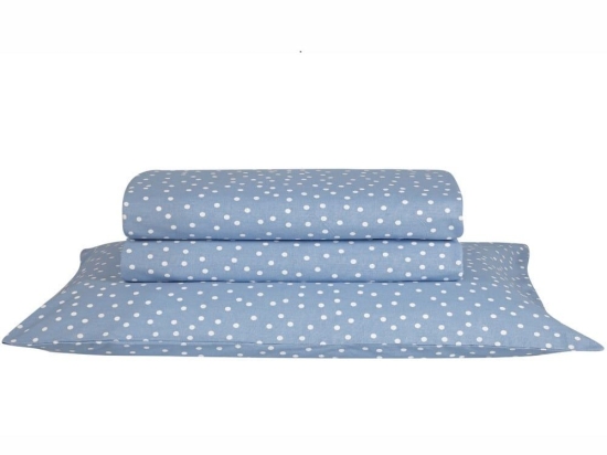 Σεντόνι Leyla 01 Blue Kentia King Size 260x270cm 100% Βαμβάκι