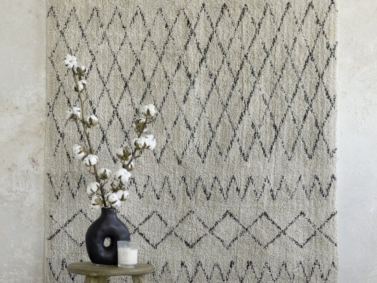 Χαλάκι Nadim Beige-Black Nima 70X140cm