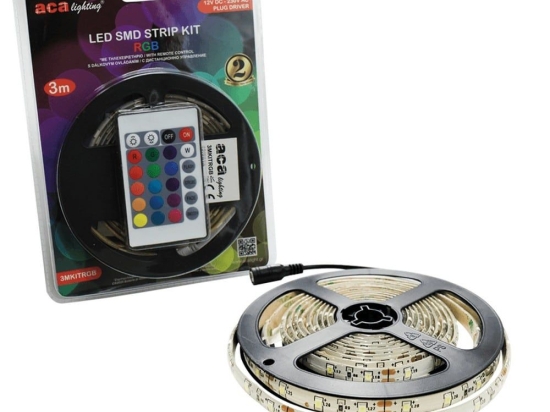 Ταινία Led 3m Kit 3MKITRGB 6W/m RGB 100lm/m Aca