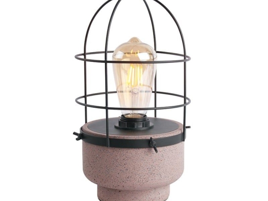 Επιτραπέζιο Φωτιστικό MK331T16RB 1ΧΕ27 D16XH29 Red-Black Aca Decor Τσιμέντο,Μέταλλο