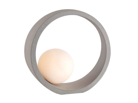 Επιτραπέζιο Φωτιστικό MK421T24G 1ΧG9 D24x10 Grey-White Aca Decor Τσιμέντο