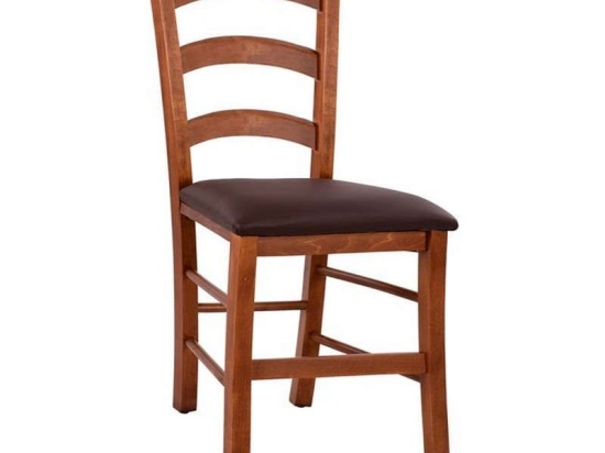 Καρέκλα Πάρος 43x40x88 HM5584 Brown Ξύλο,Τεχνόδερμα