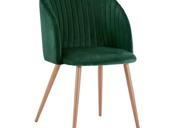Πολυθρόνα Leah Dark Green HM8543.03 51x58x80Υ εκ. Σετ 2τμχ Βελούδο, Μέταλλο