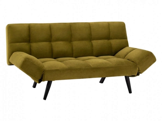 Καναπές-Κρεβάτι Τριθέσιος HM3167.13 182Χ80Χ88Υcm Olive Βελούδο