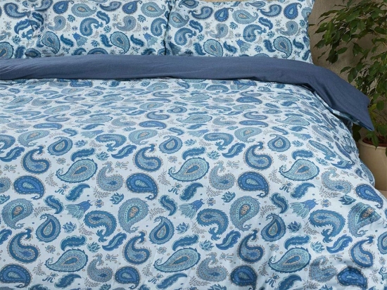 Σεντόνια Boteh Με Λάστιχο (Σετ 3τμχ) Ciel Madi Μονό 100x230cm Βαμβάκι-Πολυέστερ