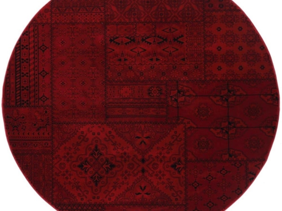 Χαλί Afgan 7675A Round Dark Red Royal Carpet 160X160 Round