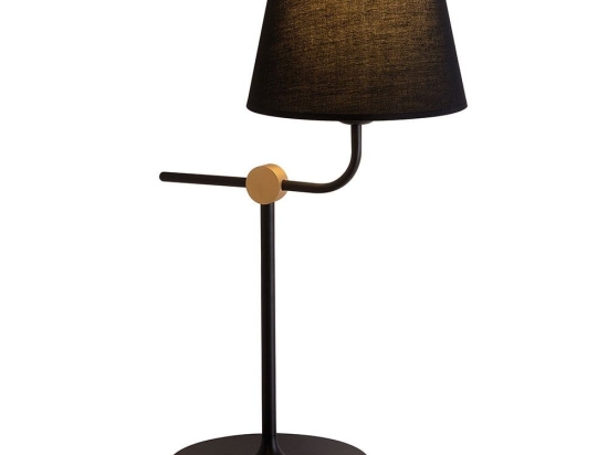 Επιτραπέζιο Φωτιστικό Largo 4221500 Black Viokef Μέταλλο,Ύφασμα