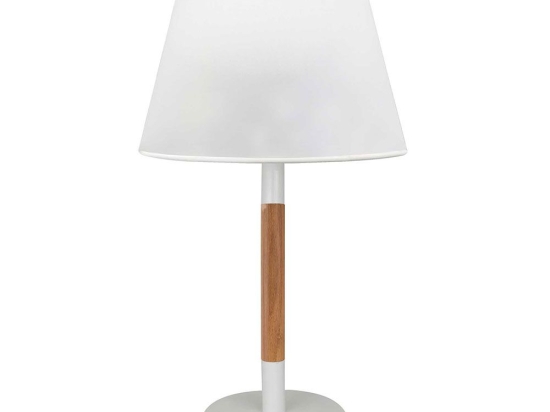 Επιτραπέζιο Φωτιστικό Villy 4188100 White Viokef Ξύλο,Ύφασμα