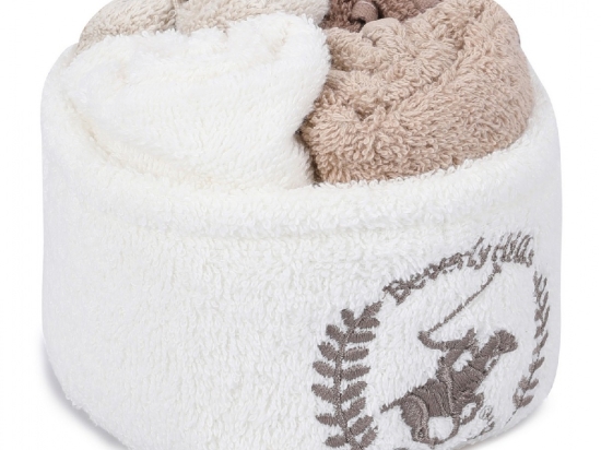 ΠΕΤΣΕΤΕΣ ΛΑΒΕΤΑ 4ΤΜΧ BEVERLY HILLS POLO CLUB HM12124.01 ΚΑΦΕ ΜΠΕΖ ΕΚΡΟΥ ΛΕΥΚΟ 30x30 εκ. 355BHP0234