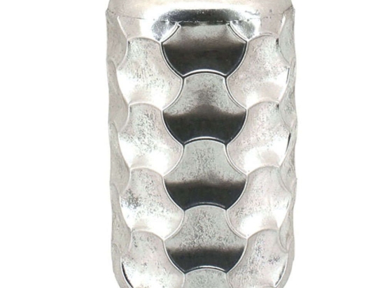 Βάζο Μεταλλικό 15-00-22422 Φ19,5x38cm Silver Marhome Μέταλλο