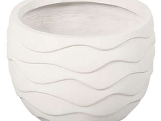 Κασπώ Πήλινο Κύματα 06-00-21234-M Φ42,5x29,5cm Ecru Marhome Πηλός