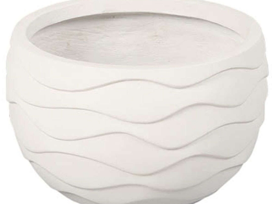 Κασπώ Πήλινο Κύματα 06-00-21234-S Φ31x21,5cm Ecru Marhome Πηλός
