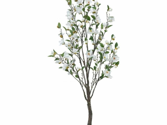 Τεχνητό Δέντρο Σε Γλάστρα Μανόλια 04-00-22052 140cm Green-White Marhome Συνθετικό Υλικό