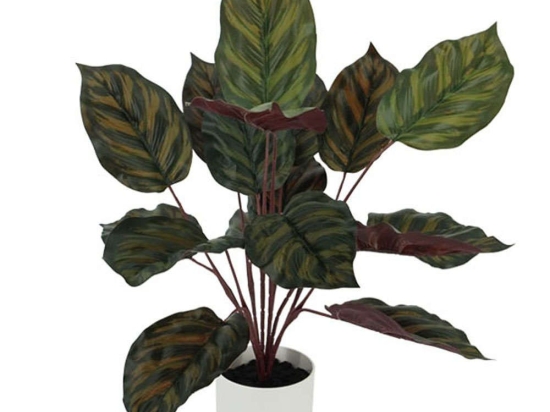 Τεχνητό Φυτό Σε Γλάστρα Πόθος 04-00-18835 40cm Green-Purple Marhome Συνθετικό Υλικό