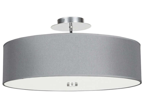 Φωτιστικό Οροφής VIviane III 6532 Grey Nowodvorski Μέταλλο,Γυαλί,Ύφασμα