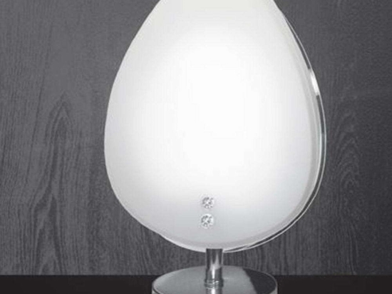 Φωτιστικό Επιτραπέζιο Sissi/L 3536 Φ19x37cm 1xE14 White Sikrea Μέταλλο,Γυαλί