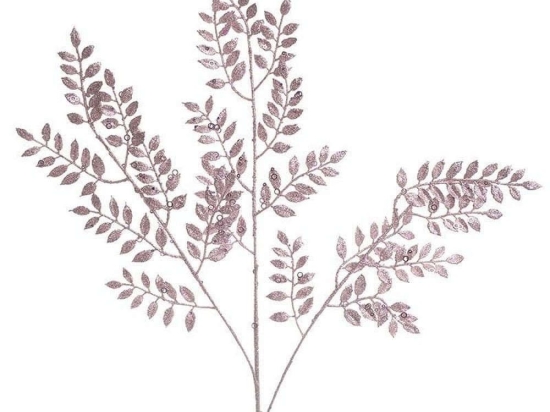 Διακοσμητικό Κλαδί-Φυτό Με Γκλίτερ 3-85-084-0087 Pink Inart Πλαστικό