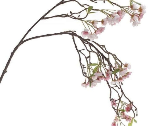 Διακοσμητικό Λουλούδι-Κλαδί 3-85-084-0044 Υ95 Pink Inart Ύφασμα