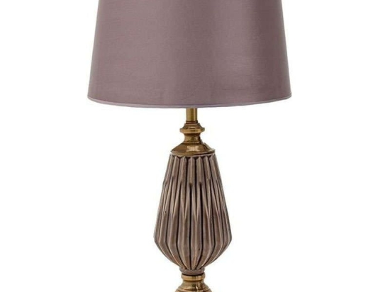 Φωτιστικό Επιτραπέζιο 3-15-816-0002 Δ33Χ68 Purple, Golden E27 Inart Μέταλλο,Κεραμικό