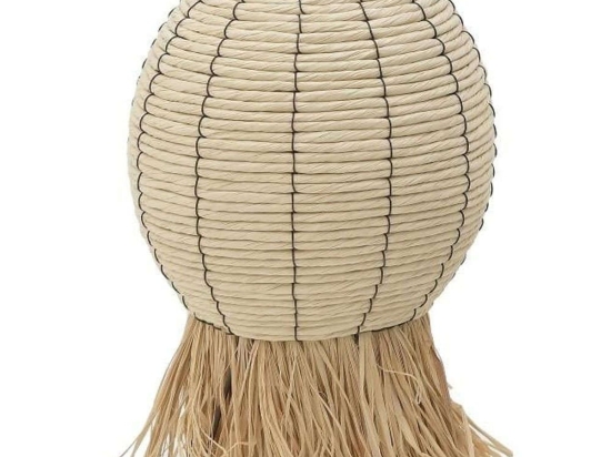 Διακοσμητικό 3-70-717-0039 Φ24x38cm Beige-Natural Inart Ψάθα