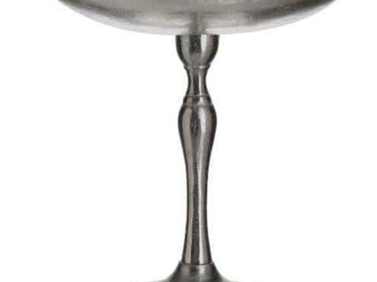 Διακοσμητικό Μπωλ Με Πόδι 3-70-357-0199 Φ24x26cm Silver Inart Μέταλλο