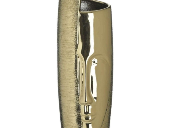 Βάζο Φιγούρα 3-70-146-0487 12,5x11,5x33cm Gold Inart Κεραμικό