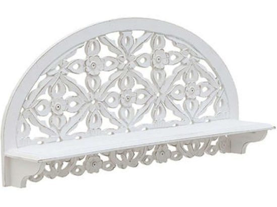 Ράφι Τοίχου Ξυλόγλυπτο 3-70-536-0120 60x13x30cm White