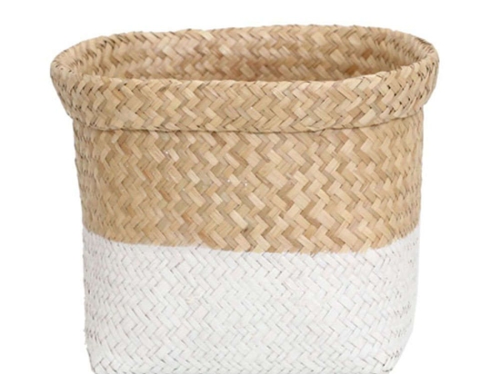 Καλάθι Tasmania 0510011 S (24/18x18x18) Natural-White  Soulworks Seagrass