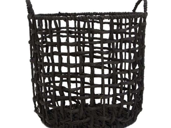Καλάθι Twisted Water 0510023 L (40x35/40) Black Soulworks Ψάθα