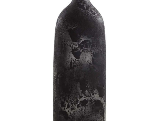 Βάζο Διακοσμητικό Siso Oki 0630018 (26x18x70cm) Black Spot Silver Clay/Tera Soulworks Πηλός