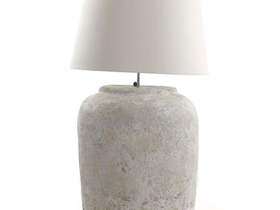 Φωτιστικό Επιτραπέζιο Zimp 0630001 (40x40x45cm) White Clay/Terra Soulworks Πηλός