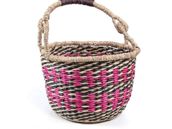 Καλάθι Διακοσμητικό Tide S 0680074 25x25x16cm Fuchsia-Multi Soulworks Seagrass