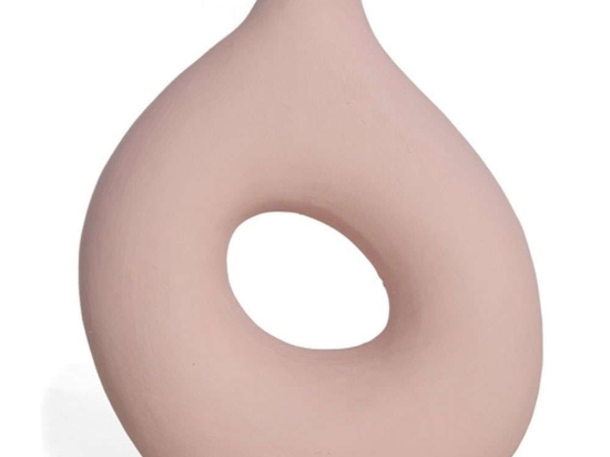 Διακοσμητικό Βάζο Origen 0750010 30x11x33cm Pink Soulworks Πηλός