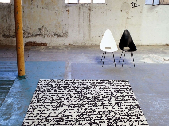 Χαλί Black On White Manuscrit Joaquin Ruiz Millet 170X240cm