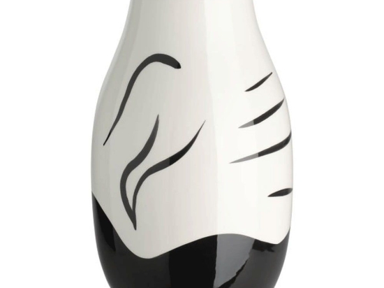 Βάζο Κεραμικό Yuzawa 421037 15x26cm Black-White Eglo Κεραμικό