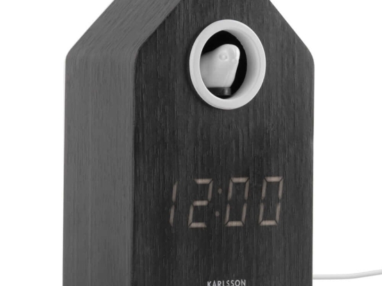 Ρολόι Επιτραπέζιο - Ξυπνητήρι Cuckoo KA6061BK 6x15,3cm Black Karlsson Ξύλο
