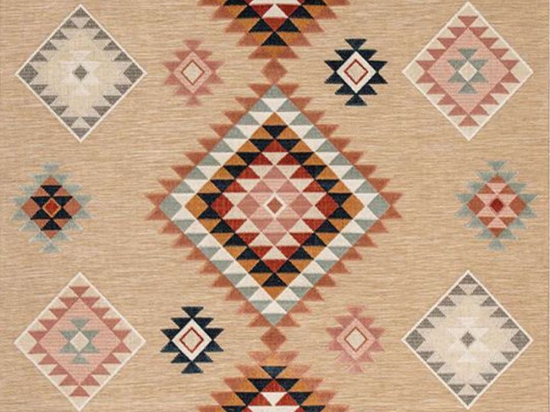 Σετ Χαλιά Κρεβατοκάμαρας 3Τμχ. Garden 65510N Beige-Multi New Plan SET(2 63X150&63X210) Πολυπροπυλένιο