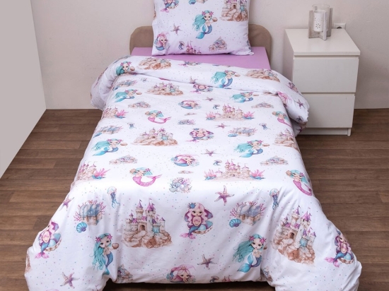 Πάπλωμα Παιδικό Ηρώ (Σετ 2τμχ) White-Pink Viopros Μονό 160x240cm 100% Βαμβάκι