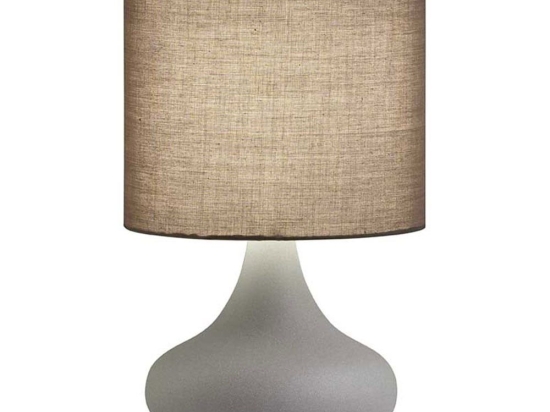 Επιτραπέζιο Φωτιστικό D200 Lana 4152900 Grey Viokef Μέταλλο,Ύφασμα