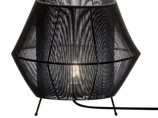 Επιτραπέζιο Φωτιστικό Zaira 4214201 Black Viokef Σχοινί,Μέταλλο