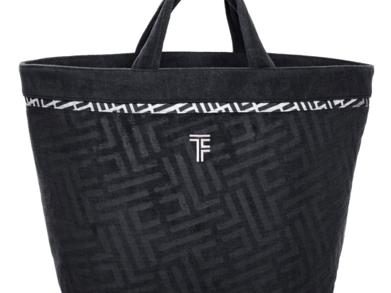 Τσάντα Παραλίας Icon 40x68x40 Black Feel & Touch