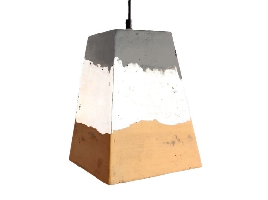 Φωτιστικό Οροφής Lett 017675 20,5x20,5xH27cm E27 Yellow-Grey-White