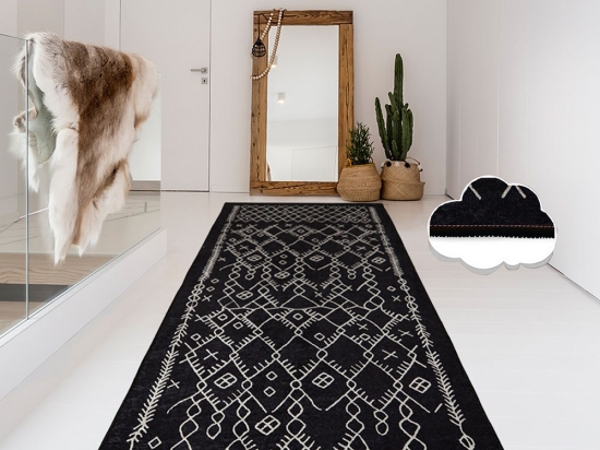 Χαλί Chart 286CHL6589 Black-White Conceptum Hypnose 80X300cm