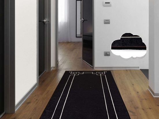 Χαλί Square 286CHL6689 Black-White 100X180 Conceptum Hypnose 100x180cm