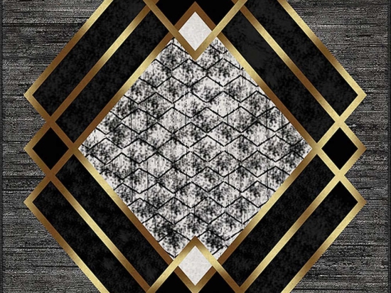 Χαλί Asr Crpt-139 288NGR2446 Black-Gold Conceptum Hypnose 180X280cm