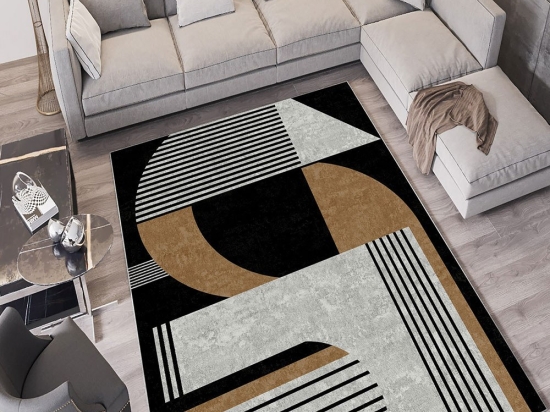 Χαλί W725 212HFT1326 Black-Grey-Brown Conceptum Hypnose 160X230cm