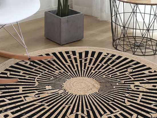 Χαλί Woopamuk532 599HFT5490 Cream-Black Conceptum Hypnose 160X160 Round
