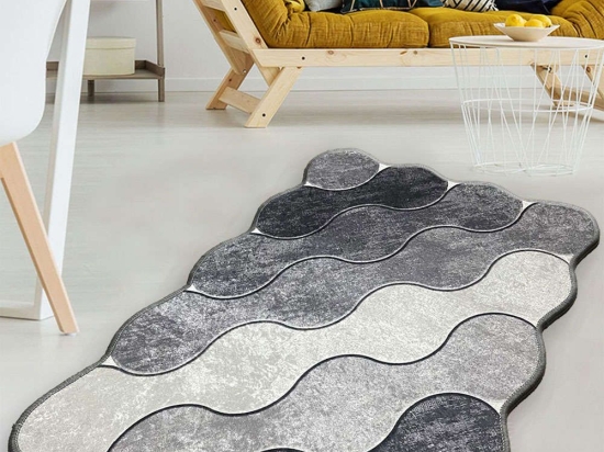 Χαλί Circle Grey-White Conceptum Hypnose 120X180cm