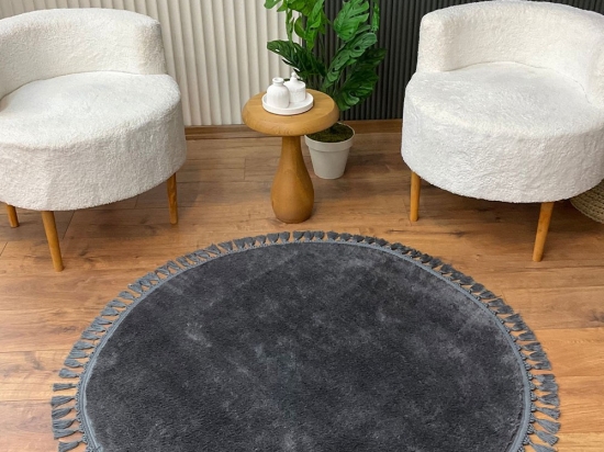 Χαλί 1414 514SRZ1428 Anthracite Conceptum Hypnose 200X200cm Round